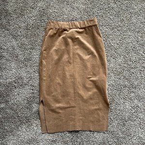 Aritzia Wilfred Free High-Waisted Suede Skirt